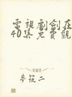 电视剧剑在弦上40集免费观看封面