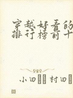 穿越好看的小说排行榜前十名