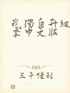 我独自升级第一季中文版封面