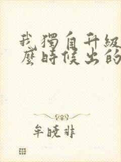 我独自升级是什么时候出的