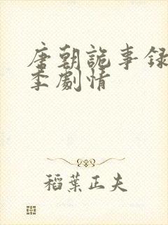 唐朝诡事录第一季剧情