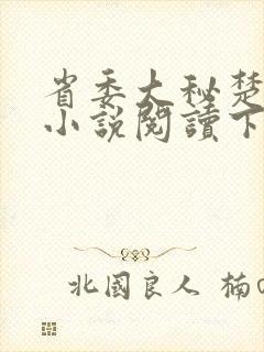 省委大秘楚东恒小说阅读下载封面