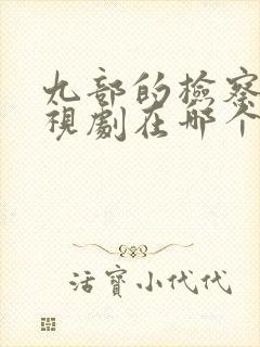 九部的检察官电视剧在哪个台播出