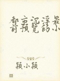 都市沉浮最快超前预览的小说3030封面