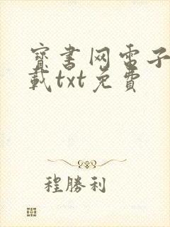 宝书网电子书下载txt免费