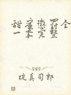 甜蜜惩罚全集第一季完整封面