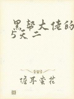 黑帮大佬的365天二