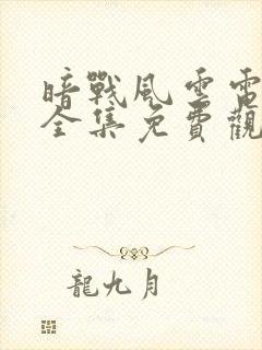 暗战风云电视剧全集免费观看封面