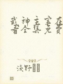 武神主宰在线观看全集免费播放572集