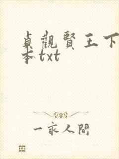 贞观贤王下载全本txt