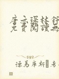 唐亦琛林舒小说免费阅读无弹窗