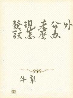 发现老公外遇我该怎么办封面