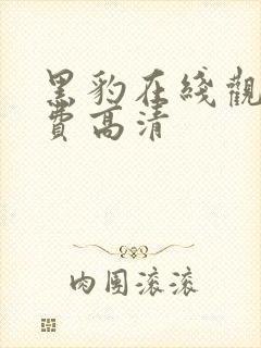 黑豹在线观看免费高清封面