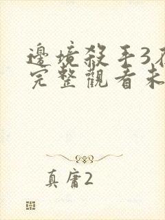 边境杀手3在线完整观看未删减封面