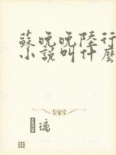 苏晚晚陆行简的小说叫什么