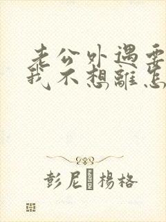 老公外遇要离婚我不想离怎么封面