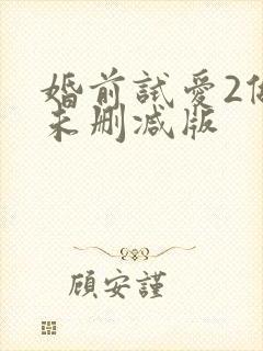 婚前试爱2做爰未删减版