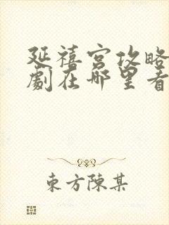 延禧宫攻略电视剧在哪里看封面