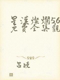 星汉灿烂56集免费全集观看封面