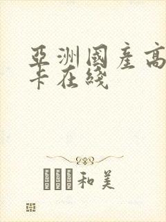 亚洲国产高清不卡在线