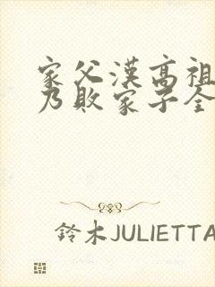 家父汉高祖,吾乃败家子全部章节