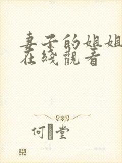 妻子的姐姐韩国在线观看封面