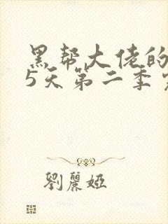 黑帮大佬的365天第二季完整版