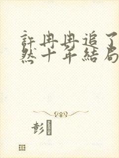 许冉冉追了沈浩然十年结局封面