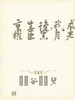 重生后,我成了权臣黑月光