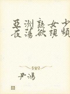 亚洲熟女少妇午夜荡欲视频封面