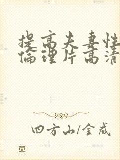 提高夫妻性生活伦理片高清电影