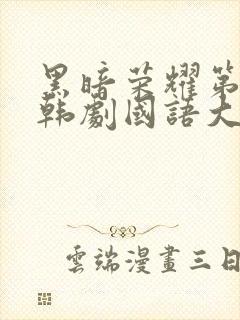 黑暗荣耀第二季韩剧国语大结局封面