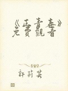 《正青春》全集免费观看