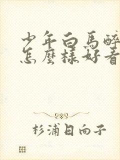 少年白马醉春风怎么样好看吗封面