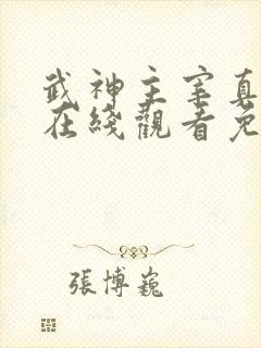 武神主宰真人版在线观看免费全集