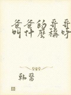 爸爸的哥哥老婆叫什么称呼