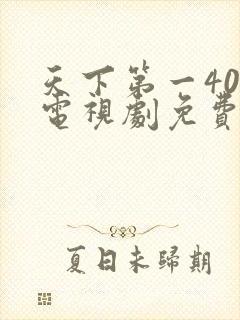 天下第一40集电视剧免费观看