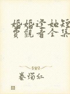 婚婚逢她短剧免费观看全集