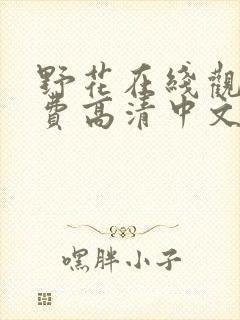 野花在线观看免费高清中文