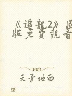 《追龙2》国语版免费观看