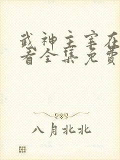 武神主宰在线观看全集免费封面