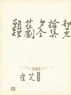 朝花夕拾却已迟短剧全集免费版