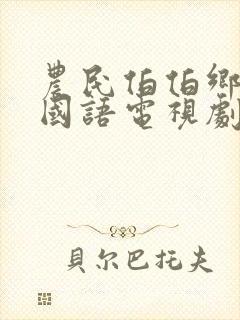 农民伯伯乡下妹国语电视剧封面