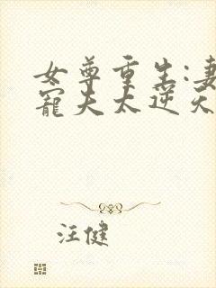 女尊重生:妻主宠夫太逆天