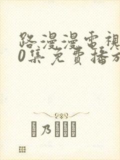 路漫漫电视剧40集免费播放