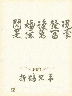 闪婚后发现老公是亿万富豪免费观看完整版封面