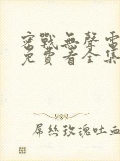 密战无声电视剧免费看全集封面