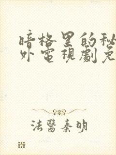 暗格里的秘密番外电视剧免费观看