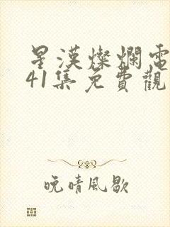 星汉灿烂电视剧41集免费观看