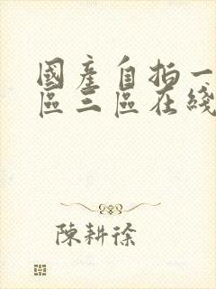 国产自拍一区二区三区在线